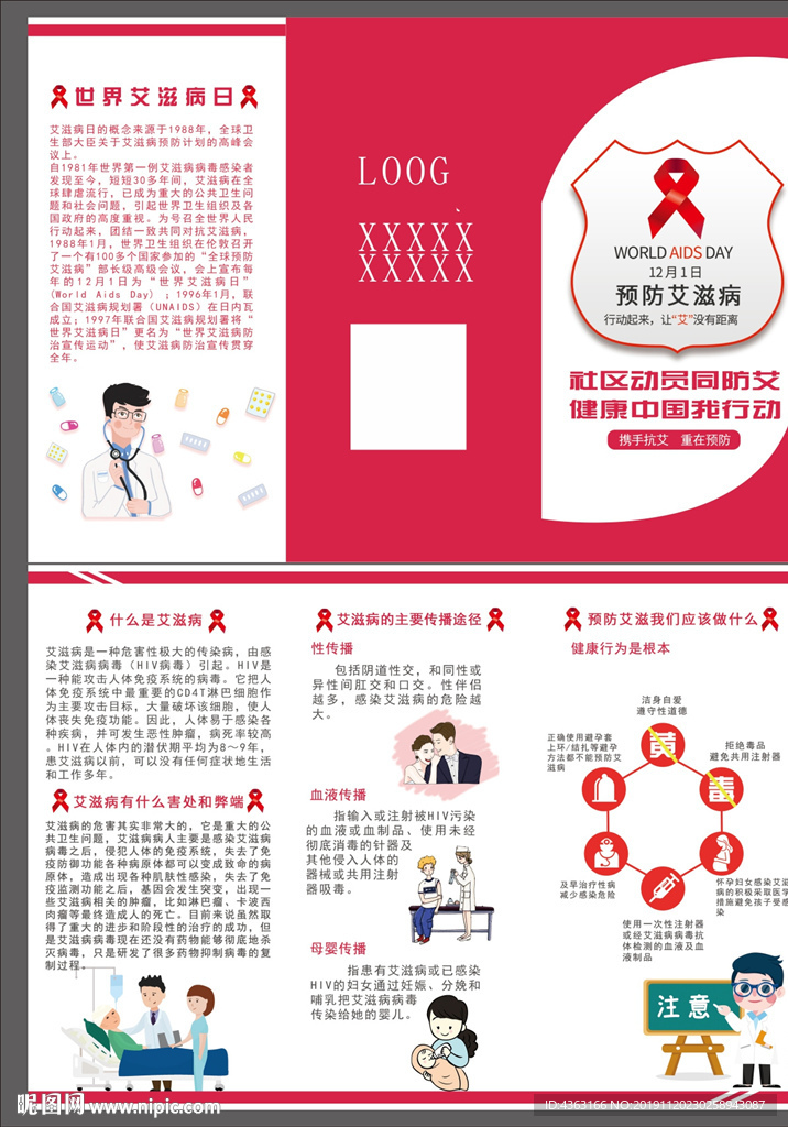 预防艾滋病宣传单海报