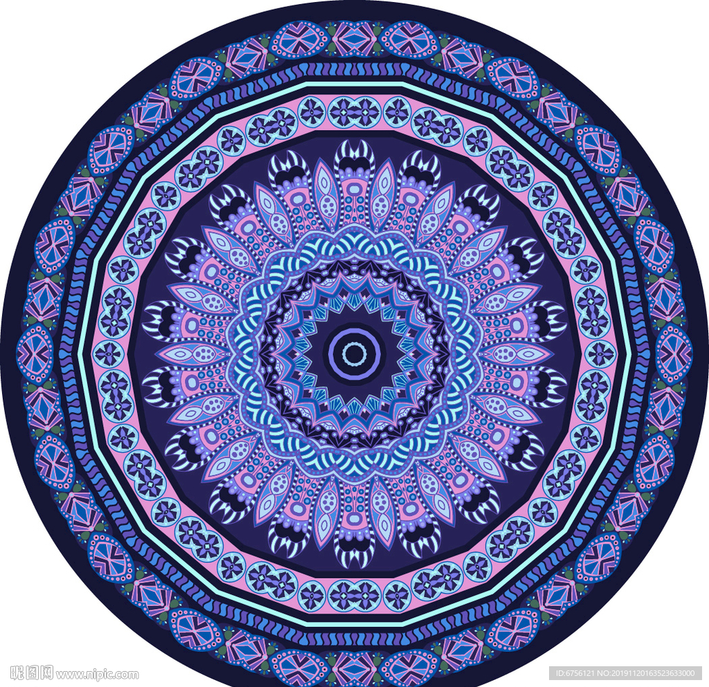 矢量花纹图案