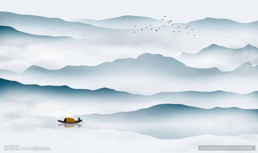水墨山水画
