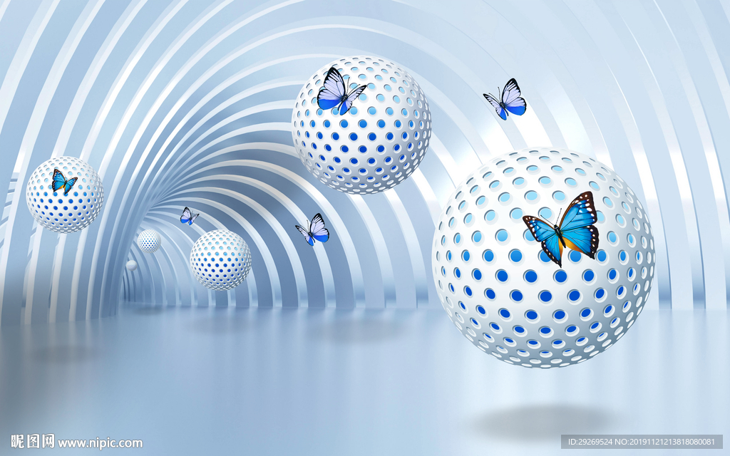 圆球建筑空间现代感电视背景墙