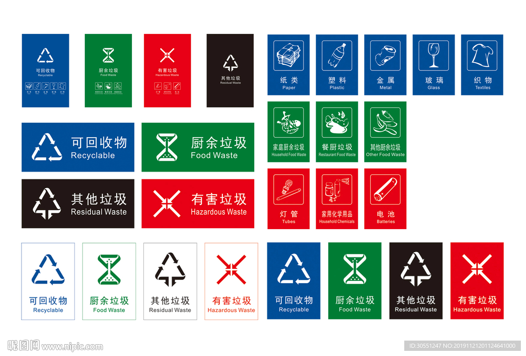 住建部2019新垃圾分类标识