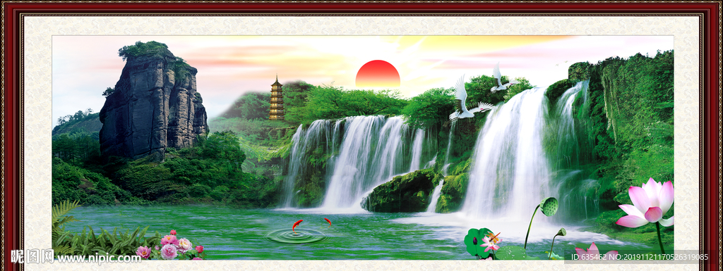 山水壁画
