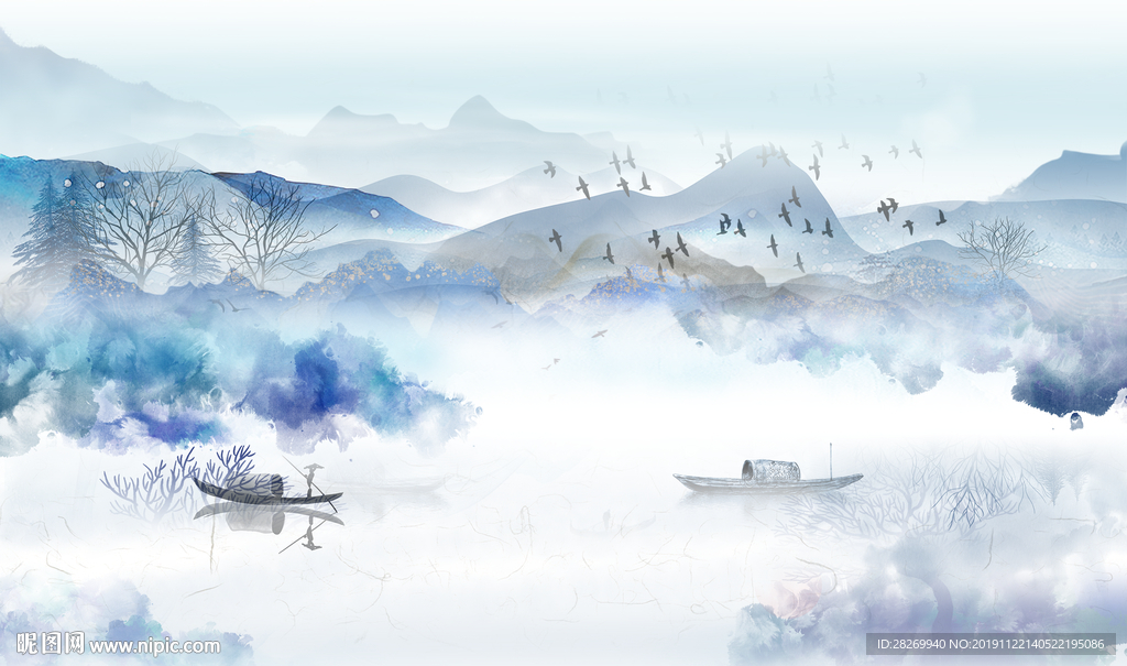 水墨山水画