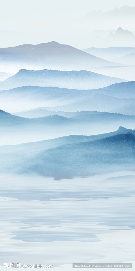 中式山水画玄关 TIF分层