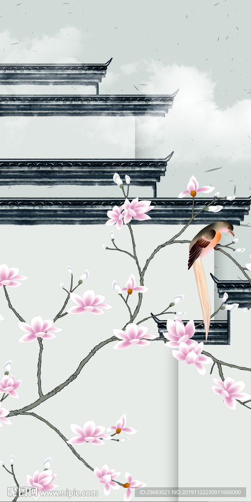 高清 爆款山水画 TIF分层