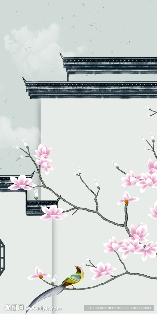 徽派爆款山水画 TIF分层