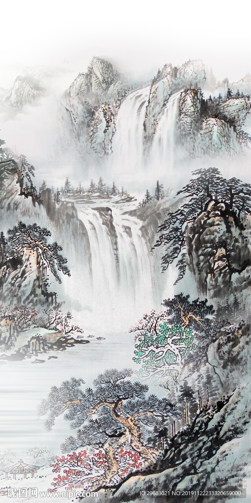 高档爆款山水画 TIF分层