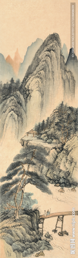 古典山水中式水墨装饰画