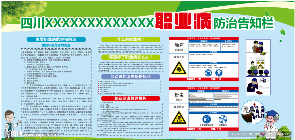 职业病防治告知栏