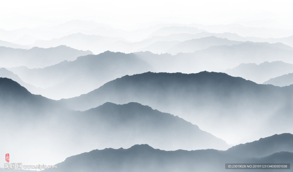 水墨山水新中式山水