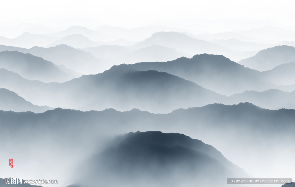 水墨山水新中式山水