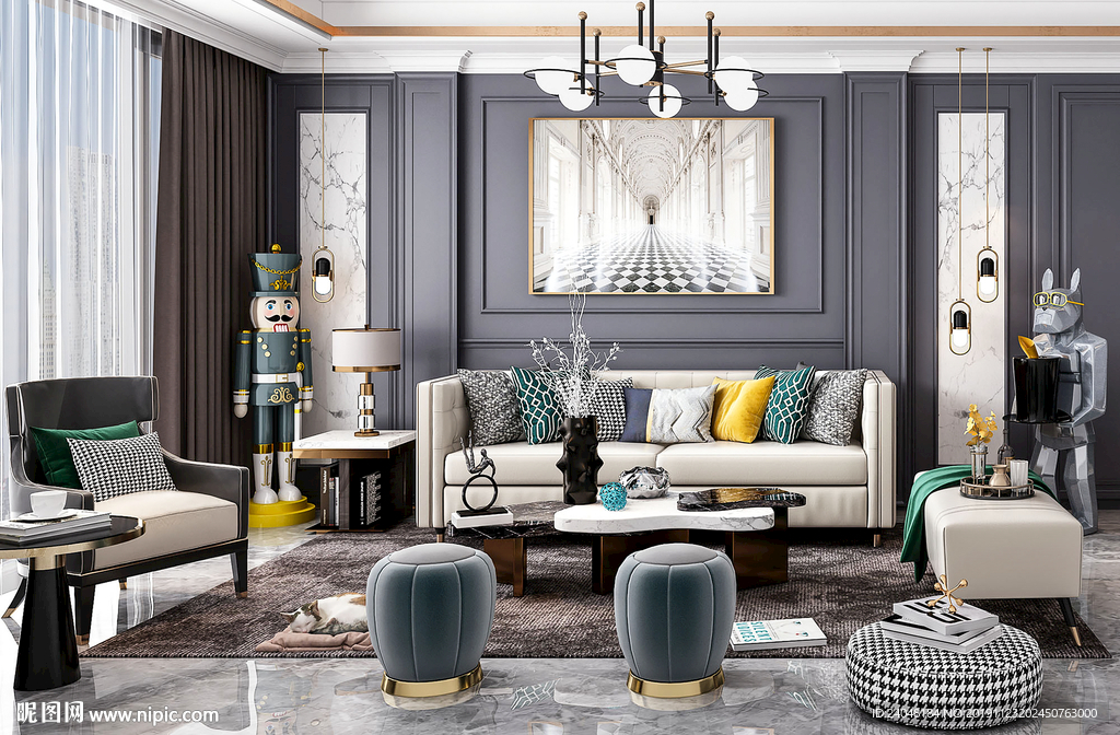 极简 轻奢 客厅