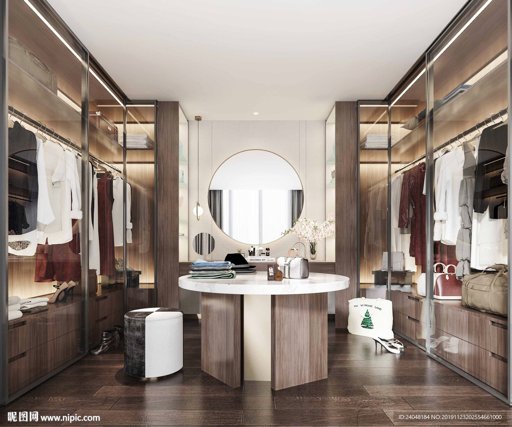 极简轻奢衣帽间