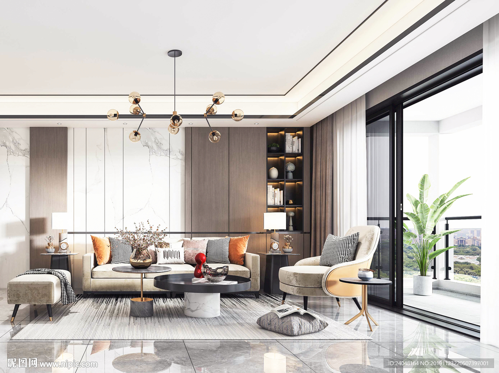 极简 轻奢 客厅