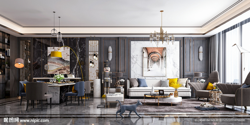 极简 轻奢 客厅