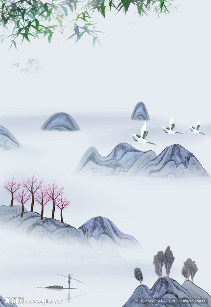 中国风山水背景图