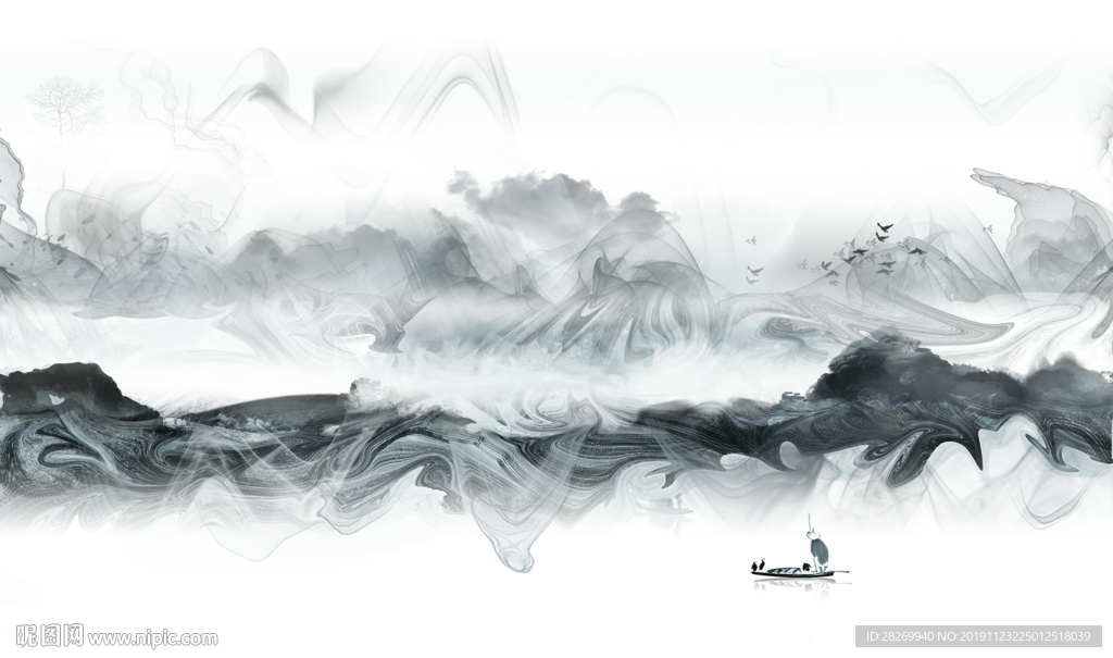 水墨山水画