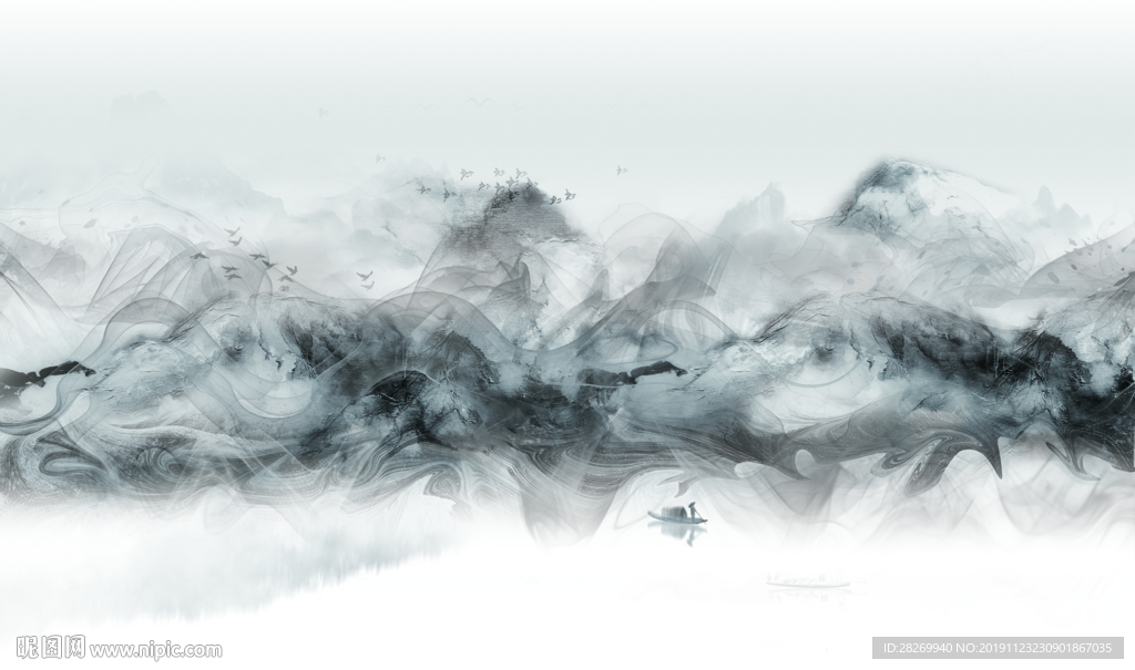 水墨山水画