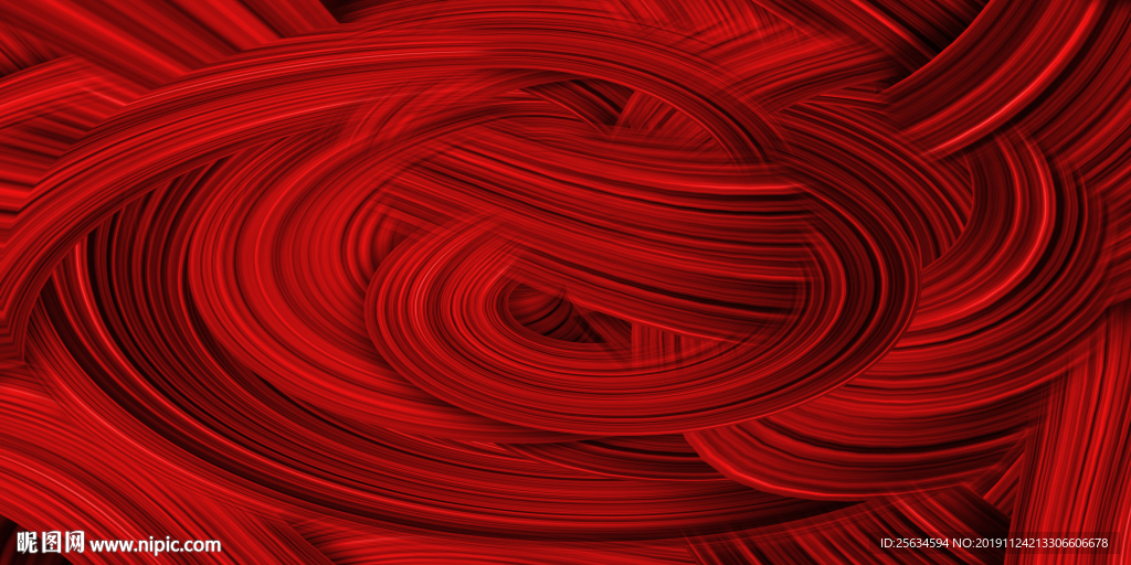 红色抽象曲线背景