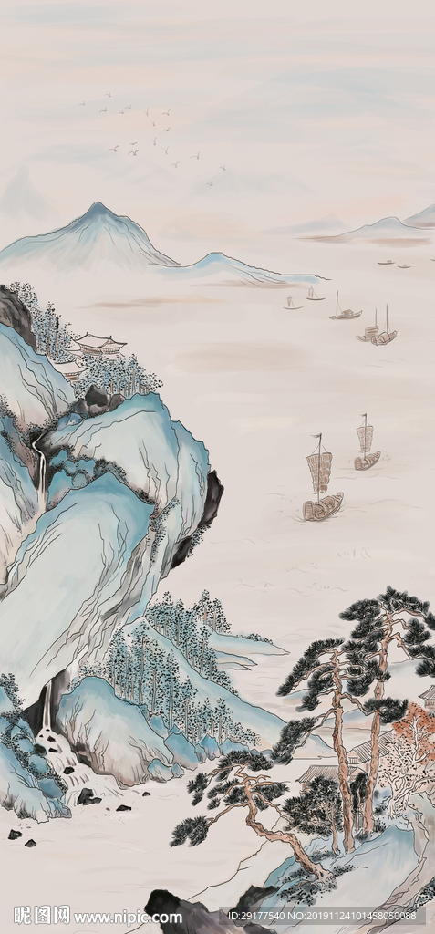 国画玄关装饰画