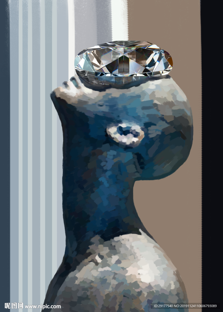 手绘抽象装饰画