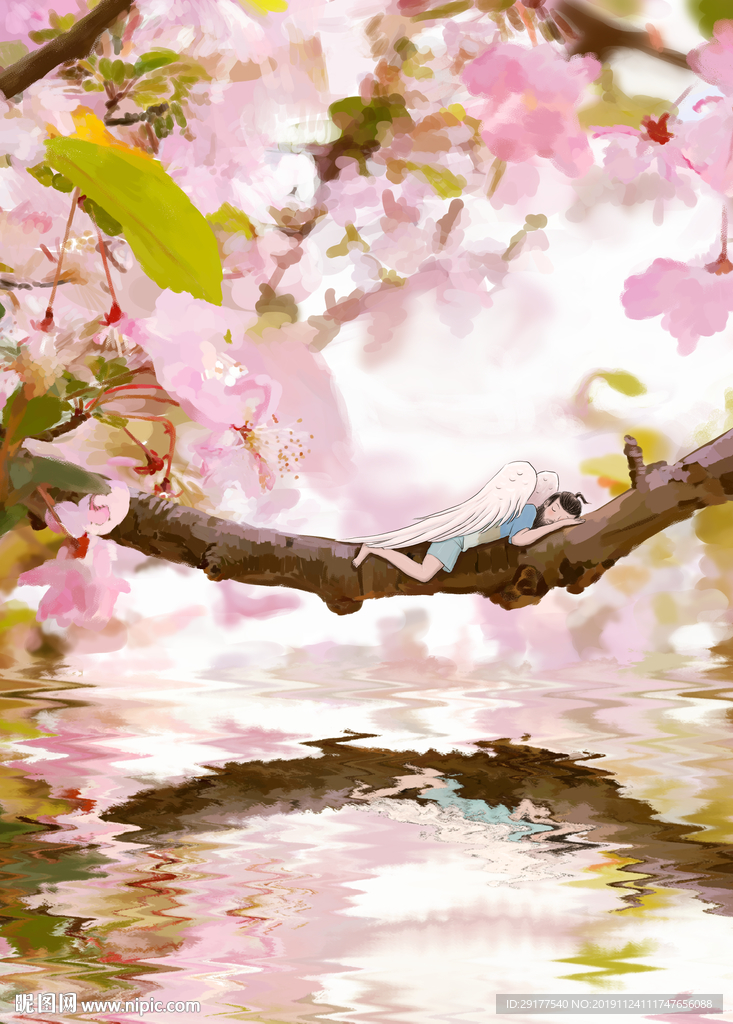 治愈系插画温馨装饰画