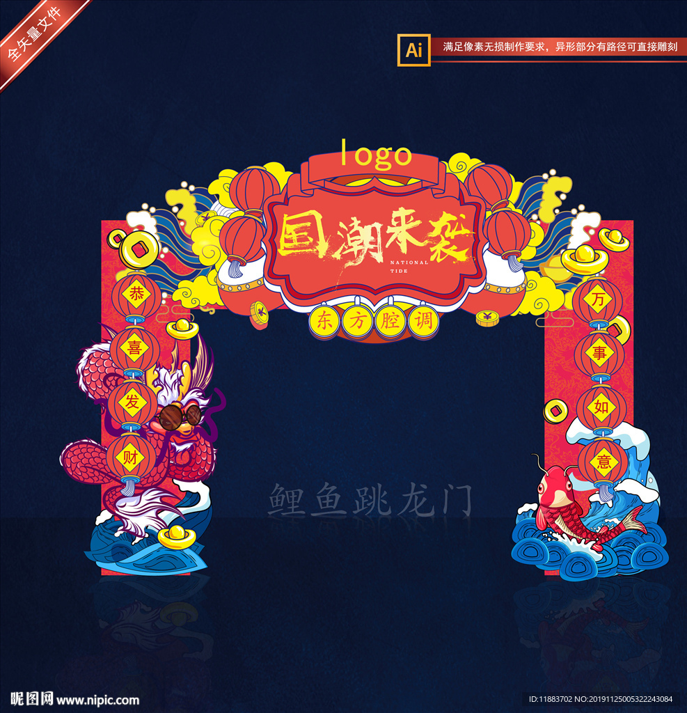 国潮门头 2020新年门头