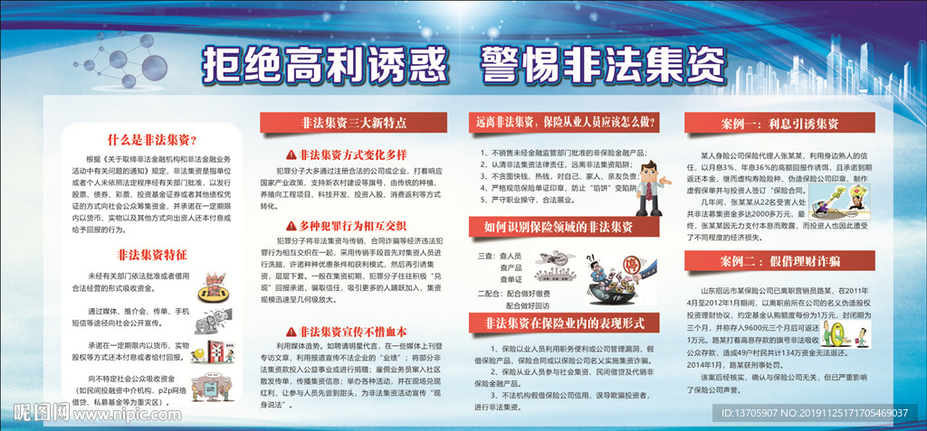 保险业非法集资展板