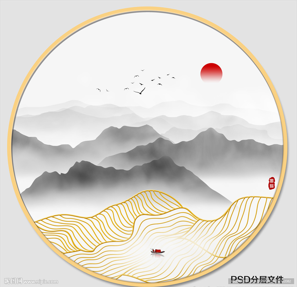 禅意山水画