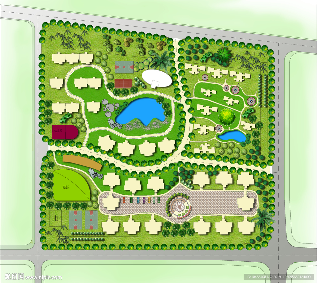 景观图 彩色平面 psd 环艺