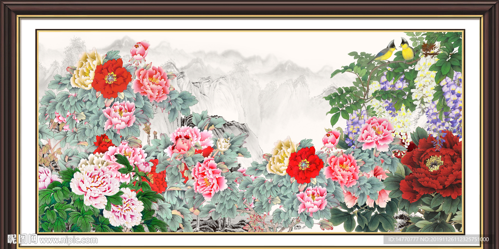 国画牡丹