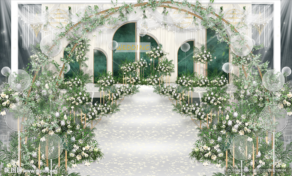 小清新室内婚礼效果图