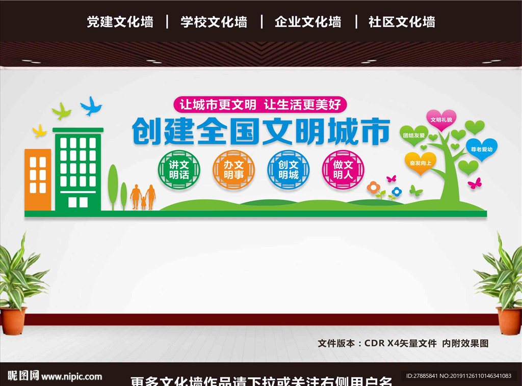 文明城市文化墙