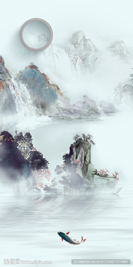 高清玄关无框画 TIF分层