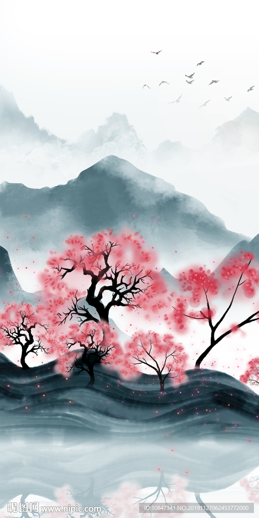 风景山水玄关风景 TIF分层