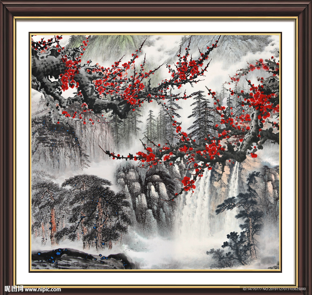 国画梅花