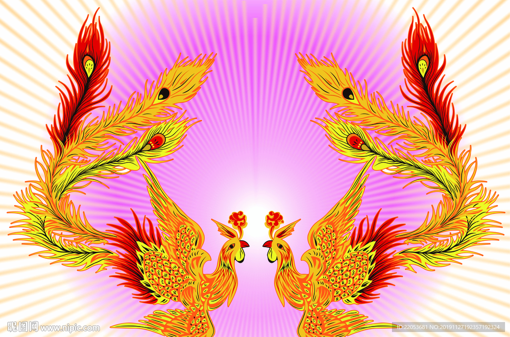 凤凰 矢量 AI 凤凰于飞 国