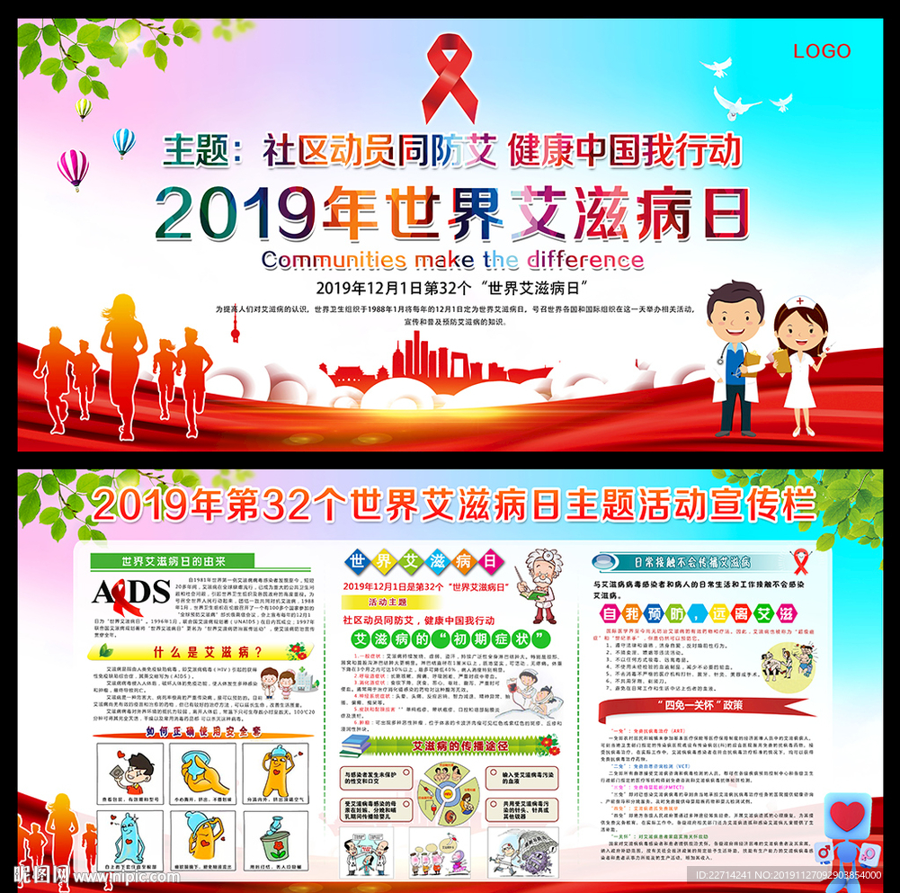 艾滋病海报展板