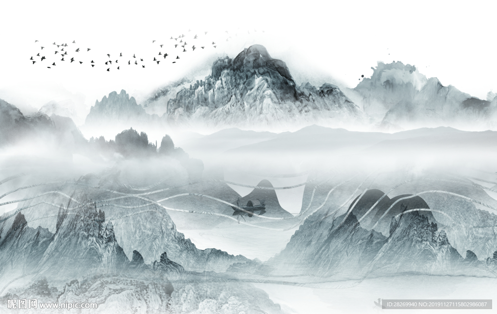 水墨群山