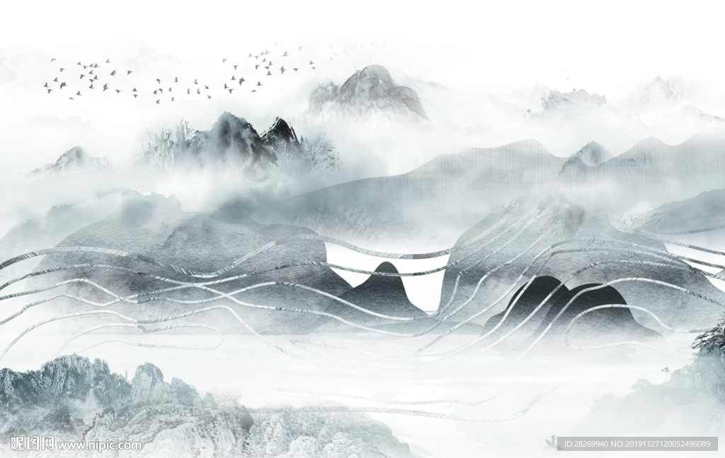 水墨群山