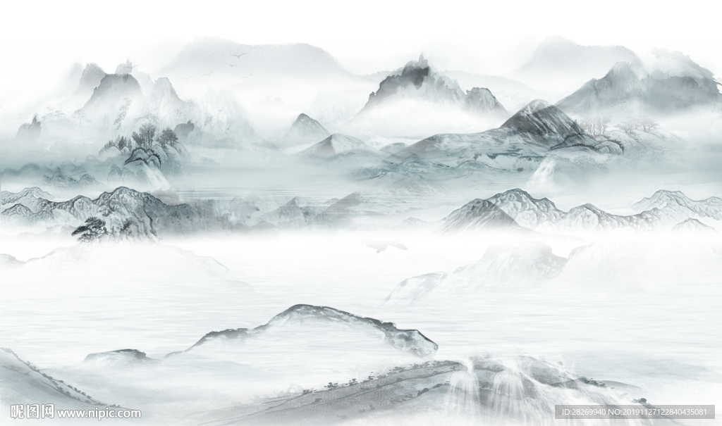 水墨群山