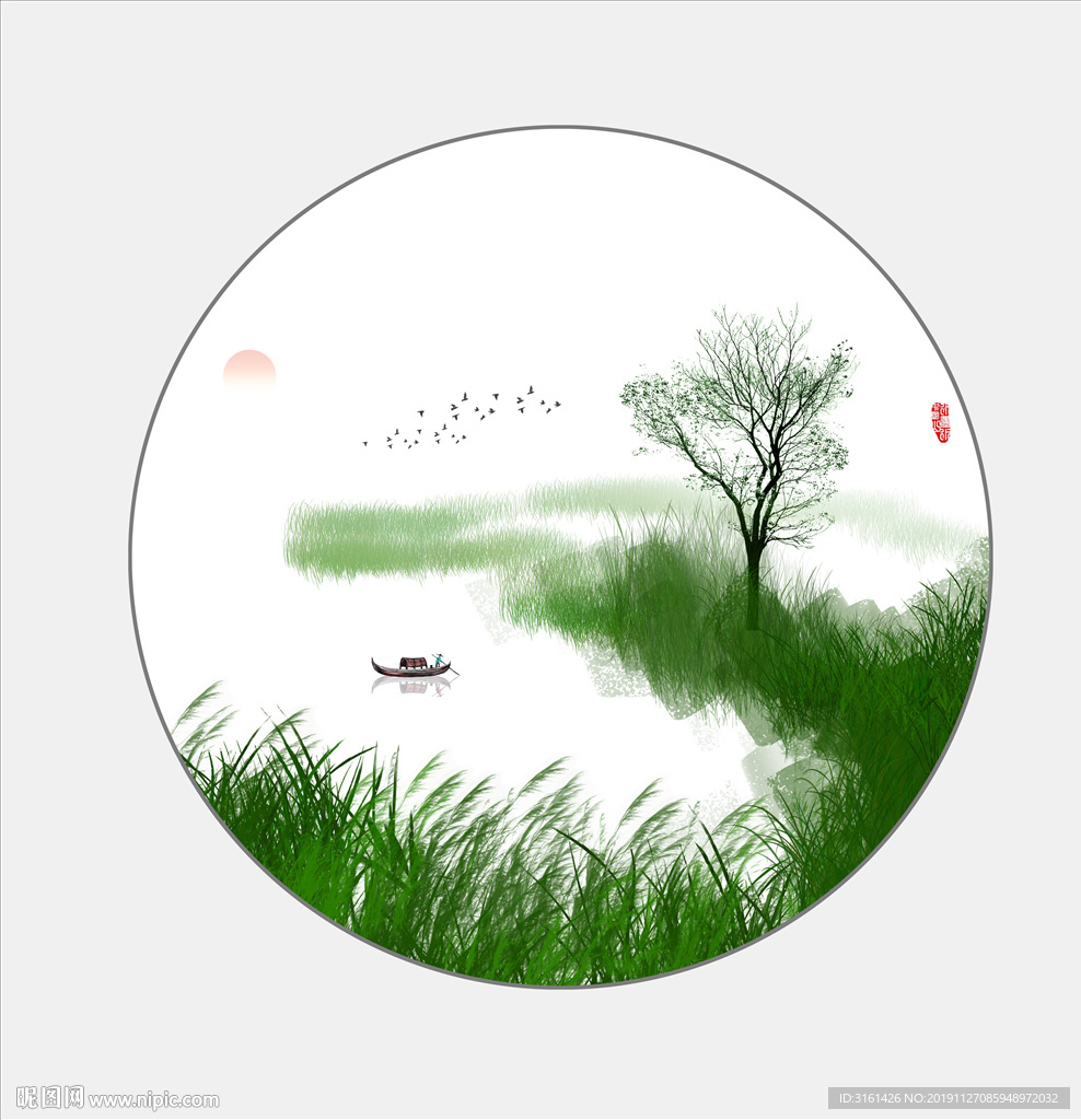 圆形装饰画
