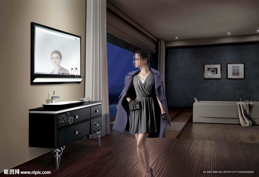 智能洁具 水池 镜  淋浴柜