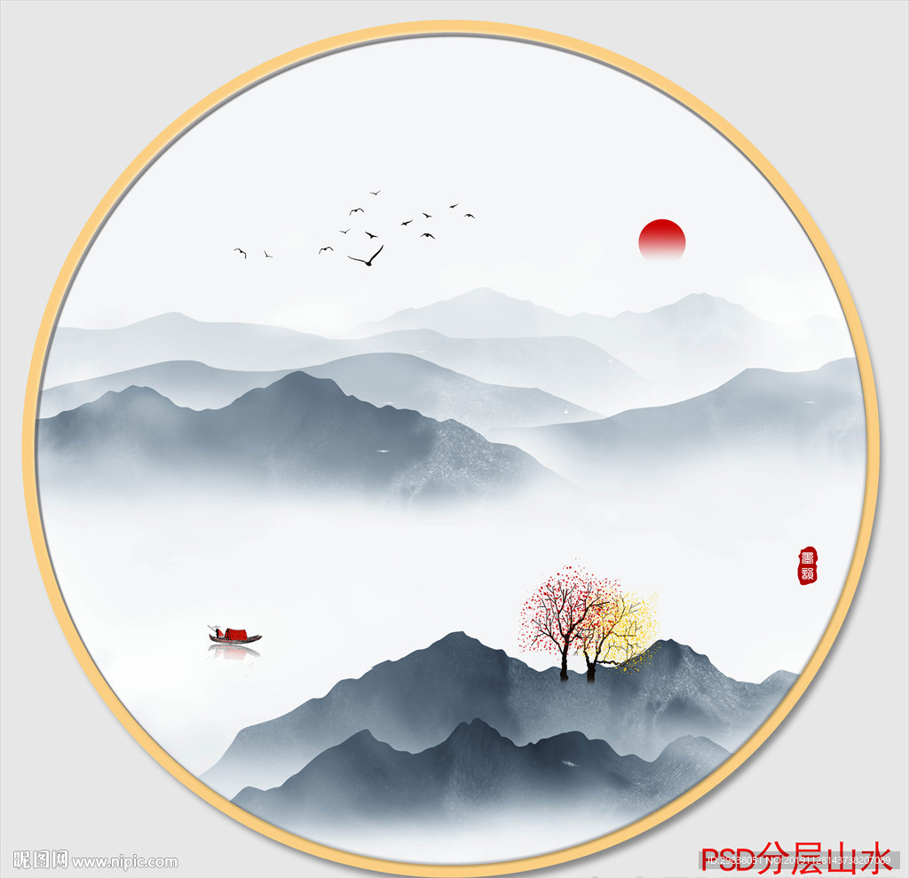 禅意山水画