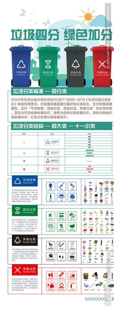 垃圾四分  绿色加分