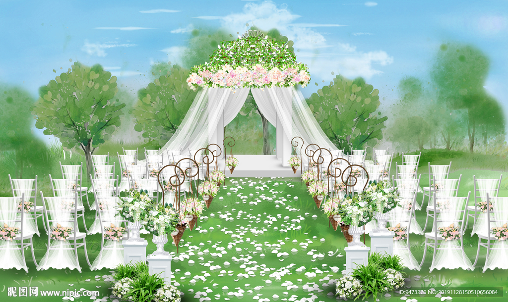 户外婚礼仪式区