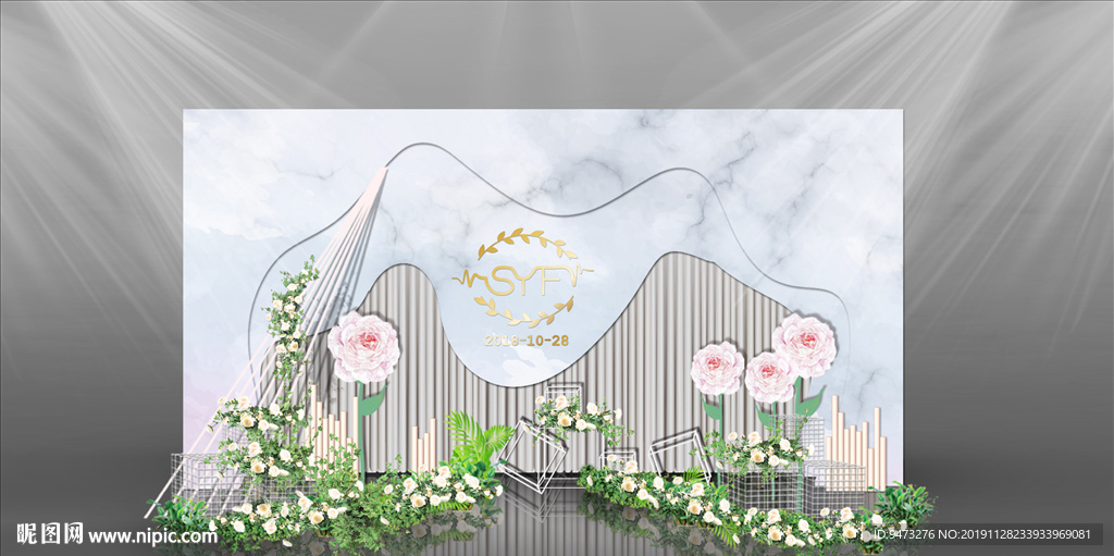 大理石婚礼迎宾区