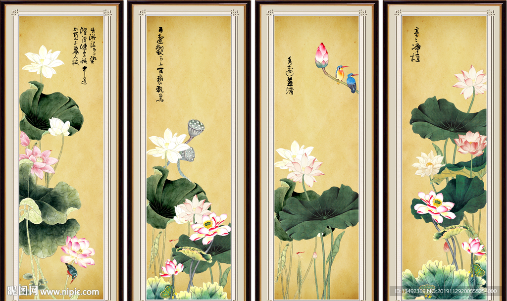 国画荷花