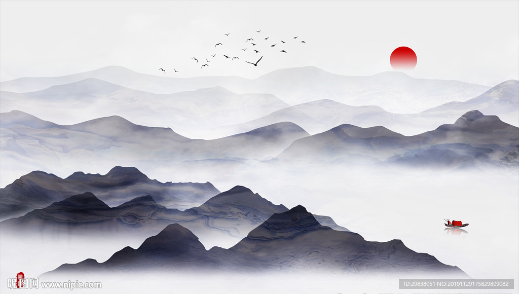 禅意山水画