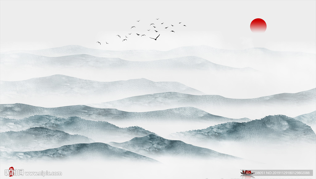 禅意山水画